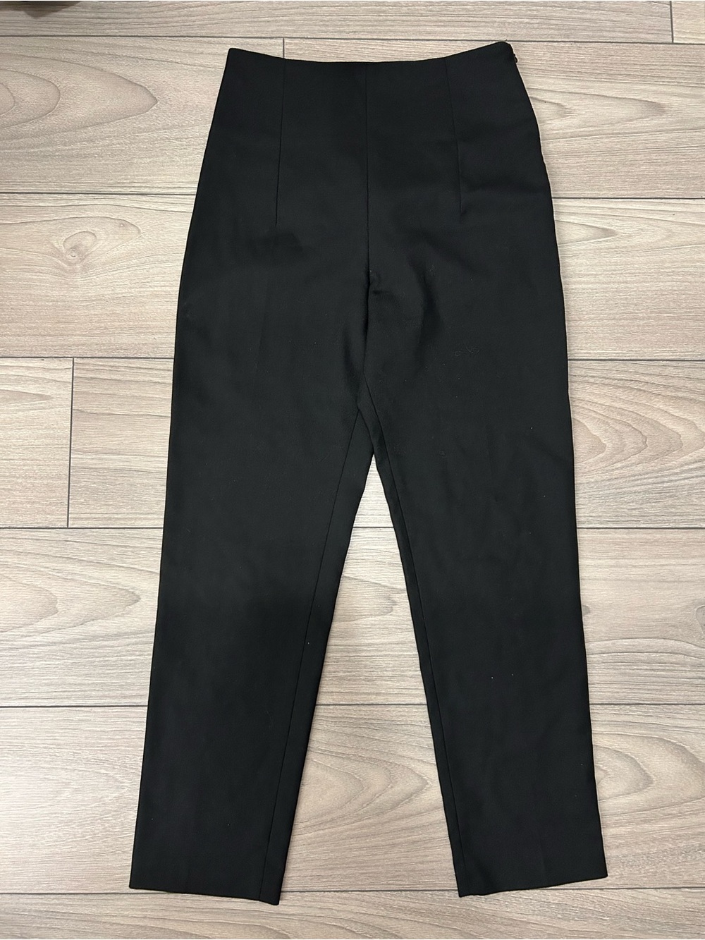 High-Waist Black Tapered Pants